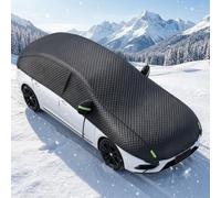 Bâche Auto Hiver Neige pour VW ID. Buzz 2022- | Couverture 5,1m, Film PEVA Coton Épais, Sangles Élastiques Coupe-Vent, Bandes Réfléchissantes, Protection Quatre Saisons