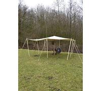 Bâche - Auvent de qualité supérieure résistant aux déchirures avec boucles, 250 g/m², couleur naturelle bâche, différentes tailles, naturel, Größe 2 x 2 m