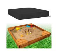 Bâche Bac à Sable Imperméable, Housse de Protection pour Bac à Sable, Couverture de Bac Étanche avec Cordon de Serrage, Square Couverture en 210D Tissu Oxford pour Jardin Coupe-Vent, 150 * 150 * 20 cm