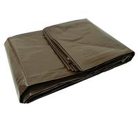 Bâche - Bâche de Protection, Bâche Armée Tressée, Imperméable - Très Épais - Haute Résistance - Marron - 200g/m² - 10x10m