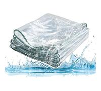 Bâche, Bâche Transparente imperméable et résistante 1,40 x 5 m, épaisse et Anti-poussière avec œillets, idéale pour Le Jardin, la terrasse, Le poulailler et la Protection des fenêtres