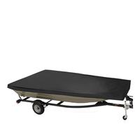 Bache Bateau Couverture de Bateau 210D Noir/Argent imperméable Anti Anti UV Couvercle Anti-poussière Couverture de la remorque de la Bande-Neige(Black 10Ft)