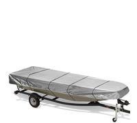 Bache Bateau Housse de Bateau 210D imperméable, Pare-Soleil, Protection Anti-UV, Robuste, remorquable, Noir/argenté, 30,5 cm, 35,6, 40, 45,7(Silver-18FT)