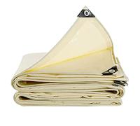 Bâche Beige imperméable et résistante 500 g/m² - 1,5 x 6 m - Tapis de Sol Polyvalent pour Camping, mobilier de Jardin, Caravane, avec œillets renforcés et auvent.