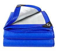 Bâche Bleue 1.2x1.2m, Bâche Imperméable Légère en Plastique PE 160g/m², Revêtue des Deux Côtés avec Oeillets en Aluminium Couverture Étanche, pour Bois, Voiture, Bateau Etc