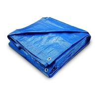 Bâche bleue 1,8 m x 2,4 m - Bâche légère en plastique PE 80 g/m² - Imperméable - Multi-usage - Petite bâche utilisée pour meubles de jardin, abri de jardin, camping (1,8 x 2,4 m)