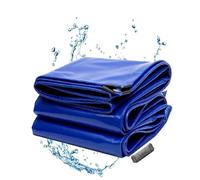 Bâche Bleue Robuste de 0,5 mm d'épaisseur avec œillets - Couverture en Plastique imperméable Multi-usages, Durable, 4 x 5 m (13,1 x 16,4 pi) pour Le Camping, Les activités de Plein air et la