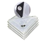 Bâche Clair imperméable 2x3m 4x5m Bâche Transparente résistante,Rideau en Verre Souple Anti-Pluie avec œillets,pour auvent extérieur,Balcon,Gazebo,Caravane