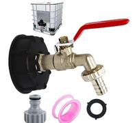 Bache Cuve 1000l S60x6 IBC Raccord Cuve 1000 litres De Tuyau 1/2", Adaptateur Cuve 1000l Eau De Pluie,pour Robinet De Jardin,Raccord Tuyau d'Arrosage