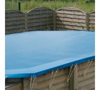 Bâche d’hivernage pour piscine bois Ubbink octogonale allongée Modèle - Azura / Sasha 4,90 x 3,55m octogonale allongée