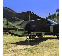 Bâche d'auvent pour Camping, auvent de hayon et abris pour Pare-Soleil et imperméable, abri extérieur pour véhicule arrière et latéral pour camionnette, monospace, Camping-Car (3 x 2 m, Noir)