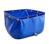 Bâche de 0 5 mm avec vanne de vidange pour Aquarium Piscine Bassin étang réservoir d'eau citerne Structure en Acier multifonctionnelle en Toile PVC pour Poissons Grande bâche temporaire avec vanne de