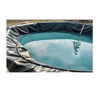 Bâche de bassin, Bâches De Bassin Pliables En PEHD, Sous-couche Extérieure Robuste Pour Bassin, Film Imperméable Facile À Découper, Pour Fontaines, Cascades Et Bassins D'aquaculture De Carpes Koï(1.5x