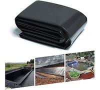 Bâche de bassin EPDM 2 x 2 m 0,2 mm d'épaisseur, noire, imperméable, pour bassins à koï, cascades et fontaines - Protection hivernale robuste et résistante aux UV