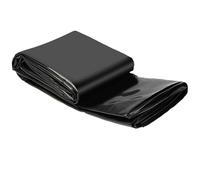 Bâche de bassin extérieur 5x8m 6x9m 7x10m 8x12m 10x15m 0,13mm d'épaisseur pour piscines de jardin, membrane de sous-couche renforcée, revêtements de bassin à poissons, peau en PEHD noir(3x4m)