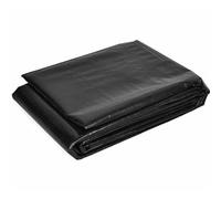 Bâche de bassin flexible noire 0,12 mm PEHD pour étangs de carpes koï et jardins aquatiques - Bâche imperméable pliable 2 x 10 m pour poissons et plantes aquatiques