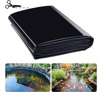 Bâche de Bassin Noire Haute résistance de qualité supérieure 2 m x 2 m avec sous-Couche pour bassins à Poissons, Jardins Aquatiques, fontaines et aménagements paysagers, Membrane pour piscin