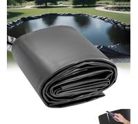 Bâche De Bassin Robuste Noire, Bâche De Bassin Robuste Pour Jardin, Liner Flexible Pour Grand Bassin À Poissons, Piscines Et Jardin, Résistante Et Durable