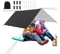 Bâche De Camping - Abri De Tente Extérieur | Couverture Multifonctionnelle Imperméable | Toile Légère Résistante Aux Intempéries pour Randonnée Escalade Bivouac