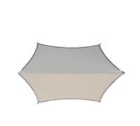 Bâche de Camping hexagonale légère 3 x 4 m, imperméable, abri Solaire, auvent d'extérieur for randonnée, Plage, Pique-Nique, Voyage(Khaki)