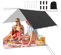 Bâche de Camping Protection d'Abri Légère et Portable | Bâche Légère Résistante au Vent pour Randonnée, Pique-nique, Survie et Tentes de Camping
