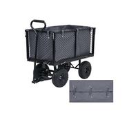 Bâche de Chariot de Jardin Revêtement Couverture de Chariot à Main Doublure de Chariot Arrière-cour Extérieur Gris Foncé 81x41x40 cm Tissu