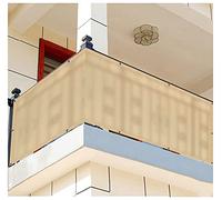 Bâche de clôture de jardin pour balcon - 0,7 x 9 m - Beige - Durable - Avec attaches de câble - Résistante aux UV - Installation facile pour une meilleure intimité en extérieur