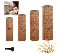 Bâche de clôture décorative en bambou naturel facile à découper pour balcon, terrasse et jardin - Marron - 1,4 x 2,7 m - Paravent de jardin respectueux de l'environnement