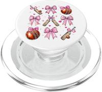 Bache de Cricket Balle Fille Coquette Noeud Rose Maman PopSockets PopGrip pour MagSafe