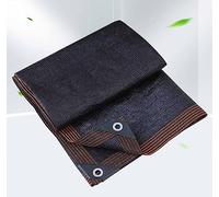 Bâche de jardin, filet d'ombrage, voile d'ombrage pour jardin, serre, terrasse, distance des trous : 1 m, avec œillets, bâche d'isolation thermique, pour jardin, serre, terrasse, brise-vue, noir, 2 x