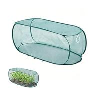 Bâche de jardin pop-up en maille pour plantes et fruits, tente pliable avec porte à fermeture éclair et piquets, protection contre les parasites respirante pour plates-bandes surélevées, légumes et