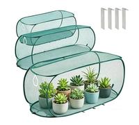 Bâche de jardin pop-up en maille pour plantes et fruits, tente pliable avec porte à fermeture éclair et piquets de sol, protection contre les parasites respirante pour plates-bandes surélevées