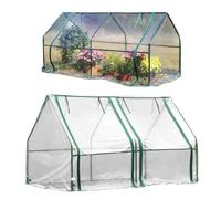 Bâche de pépinière - Peau de serre - Auvent de protection pour le jardinage | Enclos de culture d'extérieur avec panneaux d'accès ventilés, doublure en plastique robuste, pare-soleil, fleurs,