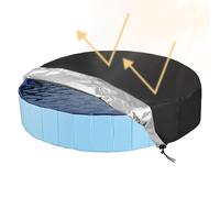 Bâche de piscine - 122 x 30 cm - Couverture de piscine hors sol pour | Double couche portable bloquant la lumière du soleil, barrière anti-débris imperméable pour la poussière, les feuilles