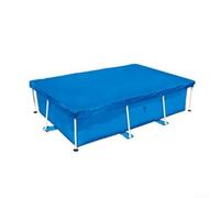 Bâche de piscine carrée avec support réglable pratique pour une utilisation facile (400 x 211 cm)