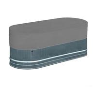 Bâche de piscine en tissu Oxford 420D pour réservoir d'eau, design elliptique, protection extérieure imperméable à l'eau et à la poussière (gris)