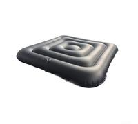 Bâche de piscine gonflable carrée de 130 cm, conçue pour limiter les fluctuations de température de l'eau et protéger de la saleté et de l'eau de pluie (avec poignée noire)