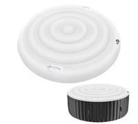 Bâche de piscine gonflable ronde Ø 140 cm/160 cm avec poignée, isolée et résistante aux intempéries, pour jacuzzi gonflable, gonflage/dégonflage rapide, pour la maison, le jardin (140 cm)