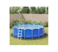 vidaXL Bâche de piscine gris clair Ø500 cm géotextile polyester