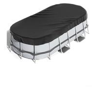 Bâche de piscine ovale en tissu Oxford résistant aux déchirures, idéale pour l'hiver pour piscine hors sol (2,4 x 4,3 m)