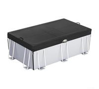 Bâche de piscine rectangulaire en tissu Oxford 210D avec cordon de serrage pour protection d'été et d'hiver, 1,5 x 2,4 m, 1,8 x 3,7 m, 3 x 2,1 m, 4,3 x 2,4 m