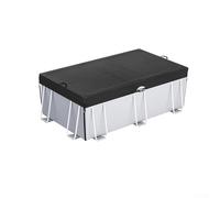 Bâche de piscine rectangulaire en tissu Oxford 210D imperméable avec disposition pour une protection toute l'année Réduit l'évapore d'eau (15,7 m)