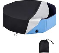 Bâche de piscine rectangulaire en tissu Oxford robuste de 2 m pour piscine à cadre Intex avec attaches de corde et trous de drainage - Résistant aux intempéries (160 x 30 cm)