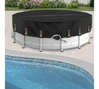 Bâche de piscine ronde - Barrière efficace contre les débris pendant la natation en toute sécurité pour les familles à l'extérieur (4,5 m)