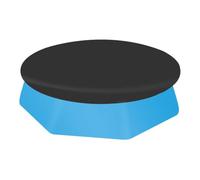 Bâche de piscine ronde gonflable 210D avec trous de drainage et corde coupe-vent, noire