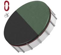 Bâche de piscine ronde pour piscines de Ø 320-366 cm, bâche de piscine Ø 420 cm, noir et vert, bâche d'été et d'hiver, bâche solaire 200 g/m², PE double couche, bâche solaire, protection UV, bâche de