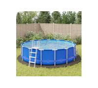 vidaXL Bâche de piscine, Tapis de sol rond, Couverture, Gris clair Ø550 cm 94222