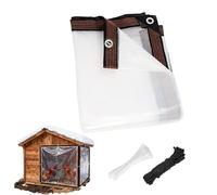 Bâche de poulailler - PE 2 x 3 m | Enveloppe imperméable et résistante à la neige, bâche d'extérieur transparente avec bords renforcés, corde, attaches de câbles, serre de jardin, abri de jardin