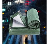 Bâche de Protection 1.2 x 1.2 m Imperméable et Indéchirable, Anti UV Bâche Agricole avec Oeillets, Épaisse et Durable pour Bois de Chauffage, Meubles de Jardin, Vert