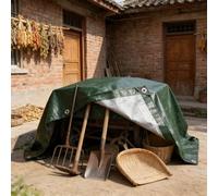Bâche de Protection 1.2 x 2.4 m Résistance Anti-UV Bâche Imperméable et Résistante avec Coins Renforcés et Œillets pour Exterieur, Jardin, Tonnelle, Camping, Meubles, Armée Verte